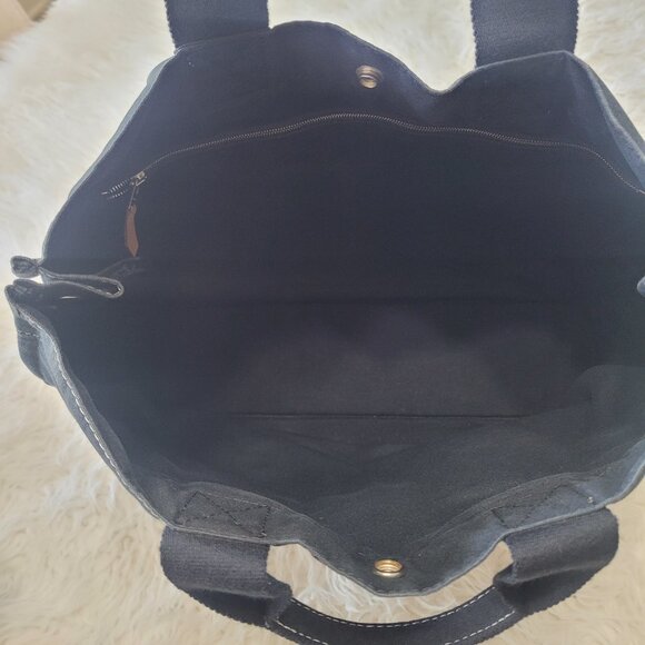Hermes Canvas Fourre Tout MM Canvas Tote Bag Black - Picture 9 of 15